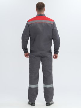 Костюм Лигор-2 СОП (тк.Смесовая,210) п/к, т.серый/красный