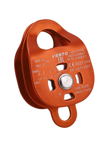 Блок-ролик VENTO™ двойной Double дюраль с подшипником, vpro 0192/vnt 1092