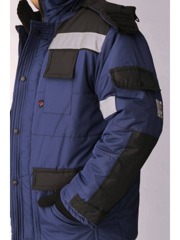 Костюм зимний Беркорт-2 (тк.Таслан,135) п/к, т.синий/черный