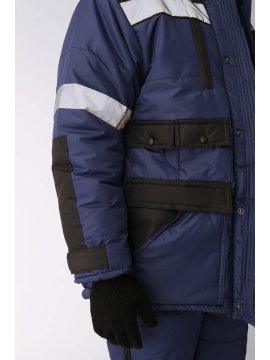 Костюм зимний Беркорт-2 (тк.Таслан,135) п/к, т.синий/черный