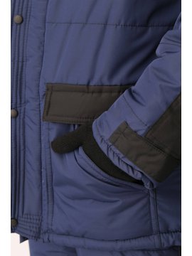 Костюм зимний Беркорт-2 (тк.Таслан,135) п/к, т.синий/черный