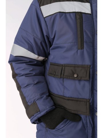 Костюм зимний Беркорт-2 (тк.Таслан,135) п/к, т.синий/черный