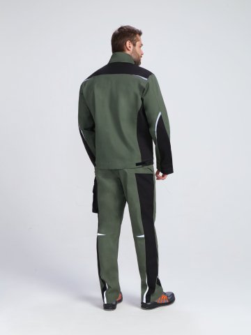 Куртка ProfLineLeader (тк.Хлопок/Спандекс,260), хаки/черный