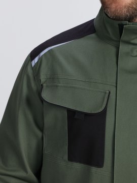 Куртка ProfLineLeader (тк.Хлопок/Спандекс,260), хаки/черный
