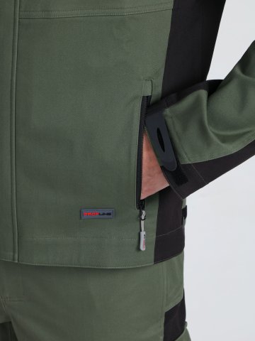 Куртка ProfLineLeader (тк.Хлопок/Спандекс,260), хаки/черный