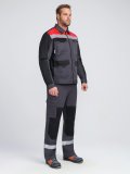 Костюм ProfLineBase-2 (тк.Твил,210) п/к, т.серый/черный/красный