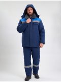 Костюм зимний Квайл-1 СОП (тк.Смесовая,210) брюки, т.синий/васильковый