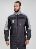 Костюм Вектрон-1 (тк.Смесовая,240) брюки, т.серый/св.серый/черный